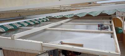 Toldos palilleros y cambio de placas de policarbonato- persianas Guardiola Alicante